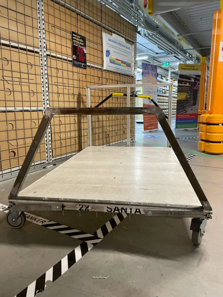 heavy-duty metal push cart